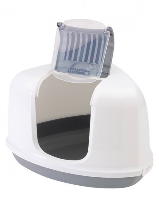 Bac à litière d'angle chat Nestor Corner Savic