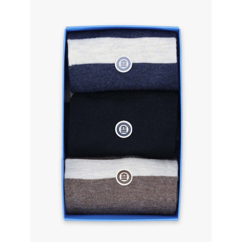 Pack de chaussettes x3 unies et rayées SS26 Serge Blanco