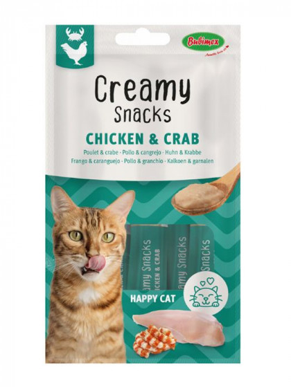 Creamy Snacks Chat x4 poulet/crabe 60g Bubimex