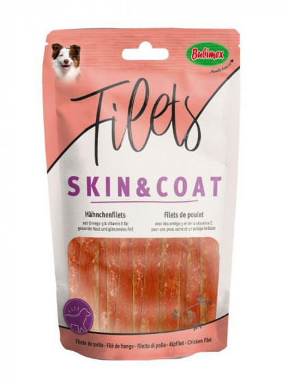 Friandises filets de poulet Skin & Coat 100g Bubimex