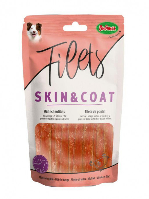 Friandises filets de poulet Skin & Coat 100g Bubimex