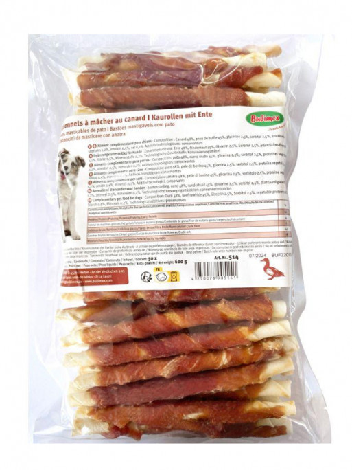 Bâtonnet à mâcher peau de buffle/canard 12.5cm vrac