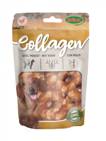 Collagène rings au poulet x18 Ø3cm Bubimex