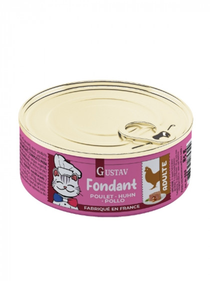Fondant au poulet chat adulte 85g Gustav