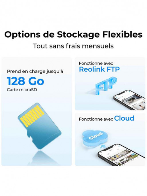 Caméra sans fil avec panneau solaire GO G330 4G Reolink