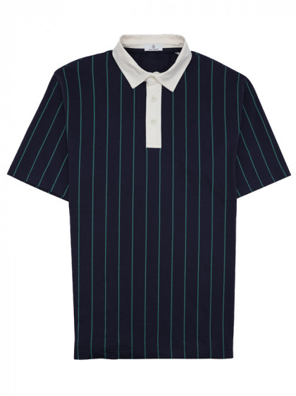 Polo manches courtes Jersey rayé Serge Blanco
