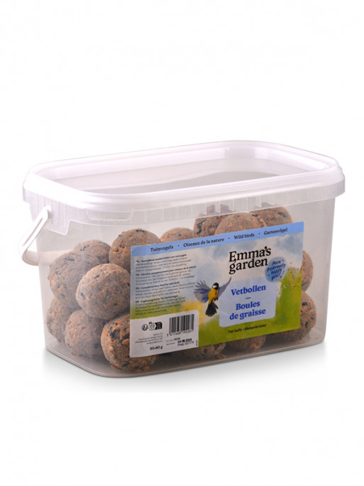 Seau de boules de graisses pour oiseaux 30x80g Emma's Garden