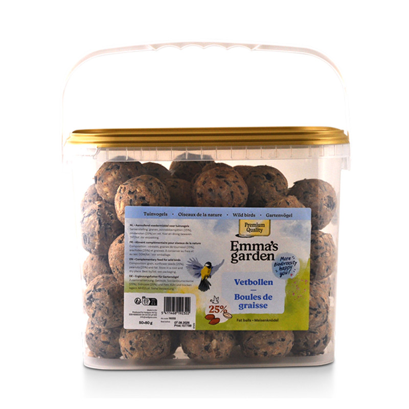 Seau de boules de graisse Premium 50x80g Emma's Garden