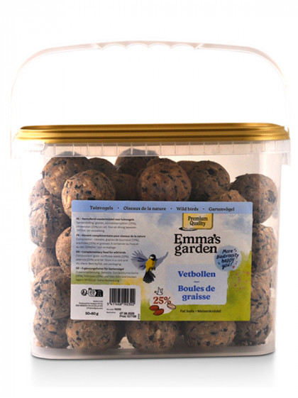 Seau de boules de graisse Premium 50x80g Emma's Garden