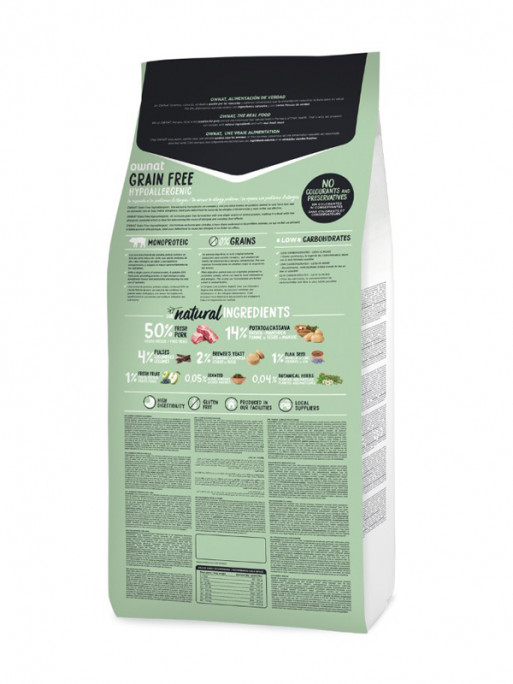 Croquettes Grain Free Hypoallergenic Pork 12kg Ownat