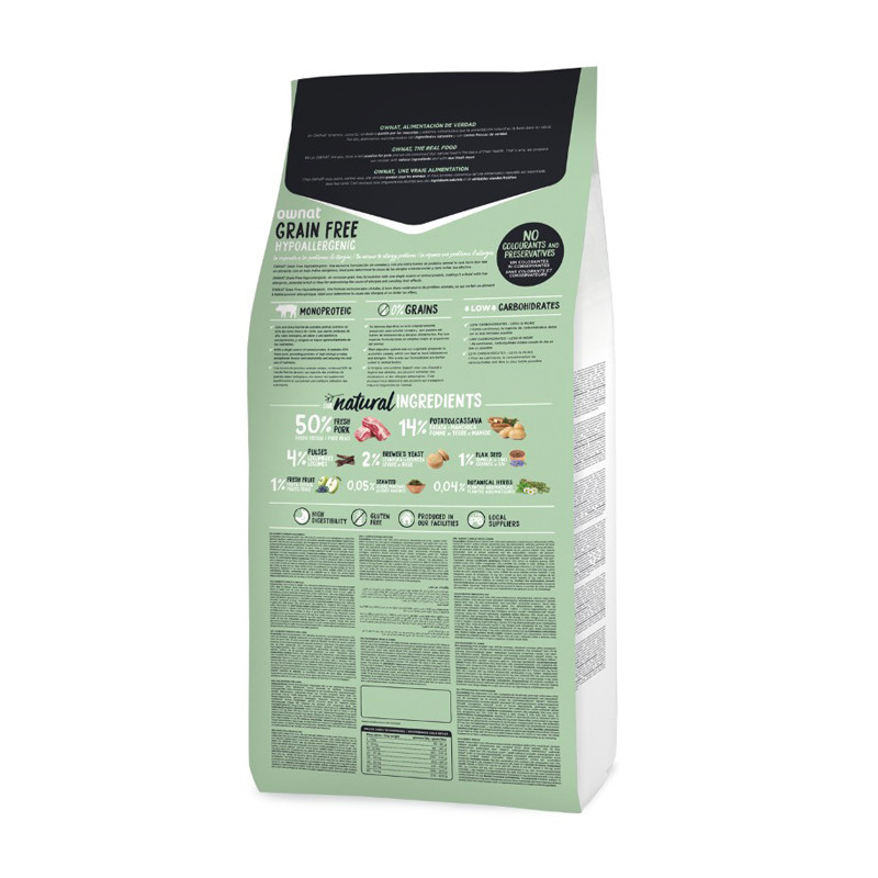 Croquettes Grain Free Hypoallergenic Pork 3kg Ownat