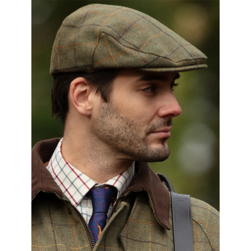 Casquette plate en tweed Rutland Alan Paine