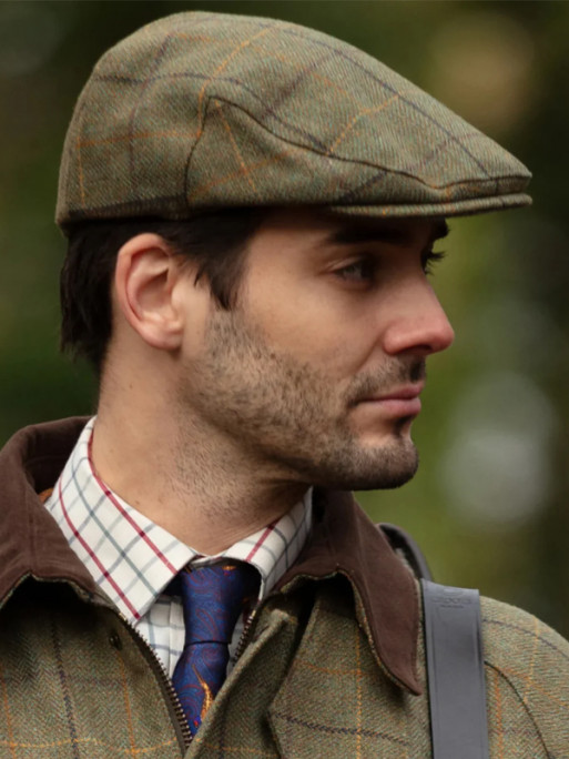 Casquette plate en tweed Rutland Alan Paine