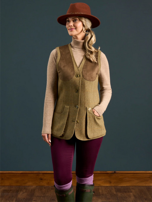Gilet de tir en tweed Combrook femme Alan Paine