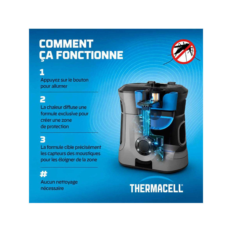 Bouclier anti-moustiques EX90 batterie rechargeable Thermacell