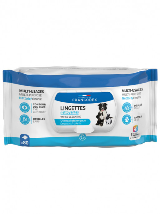 Lingettes nettoyantes multi-usages x80 Francodex