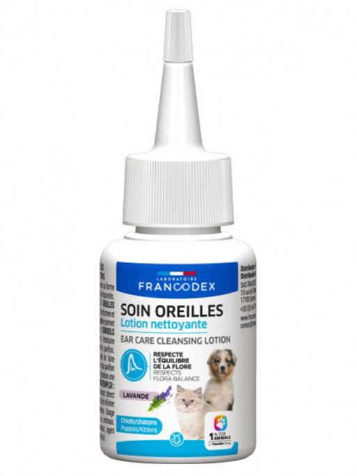 Lotion nettoyante pour les oreilles 60ml Francodex