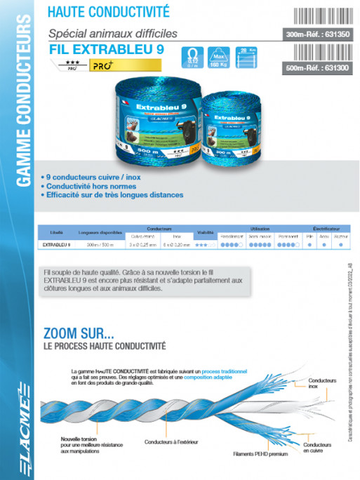 Fil Extrableu 300m Lacmé