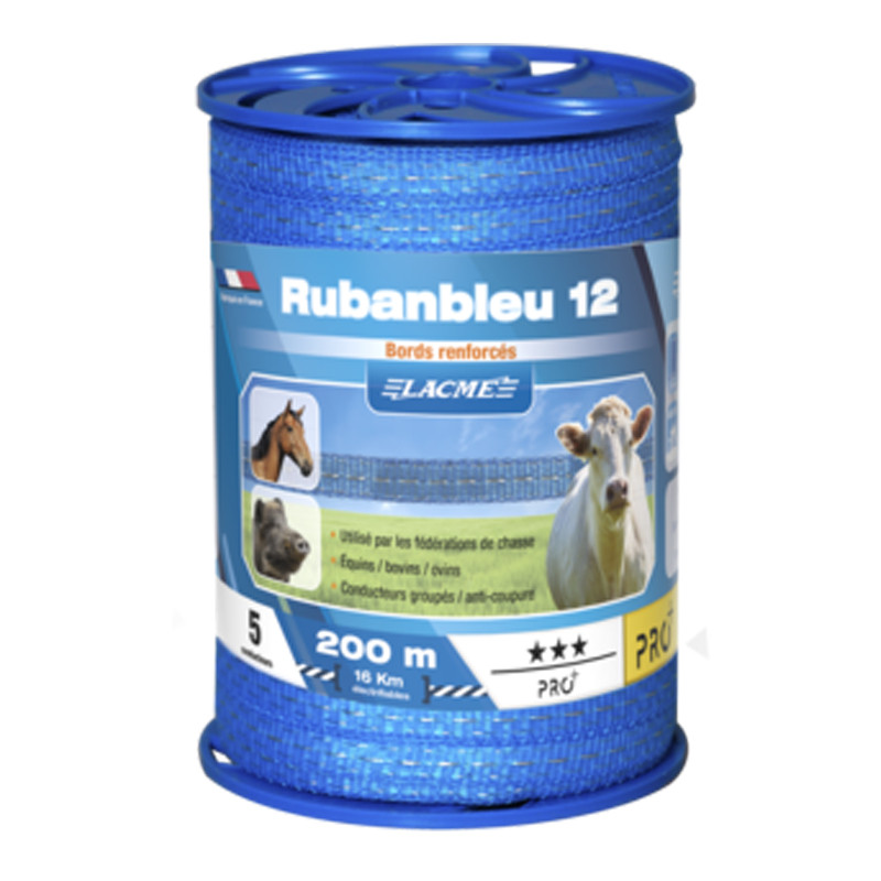 Ruban Bleu 12mm 200m Lacmé