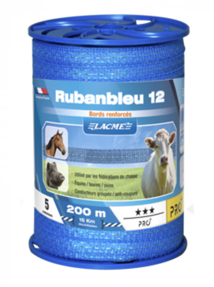 Ruban Bleu 12mm 200m Lacmé