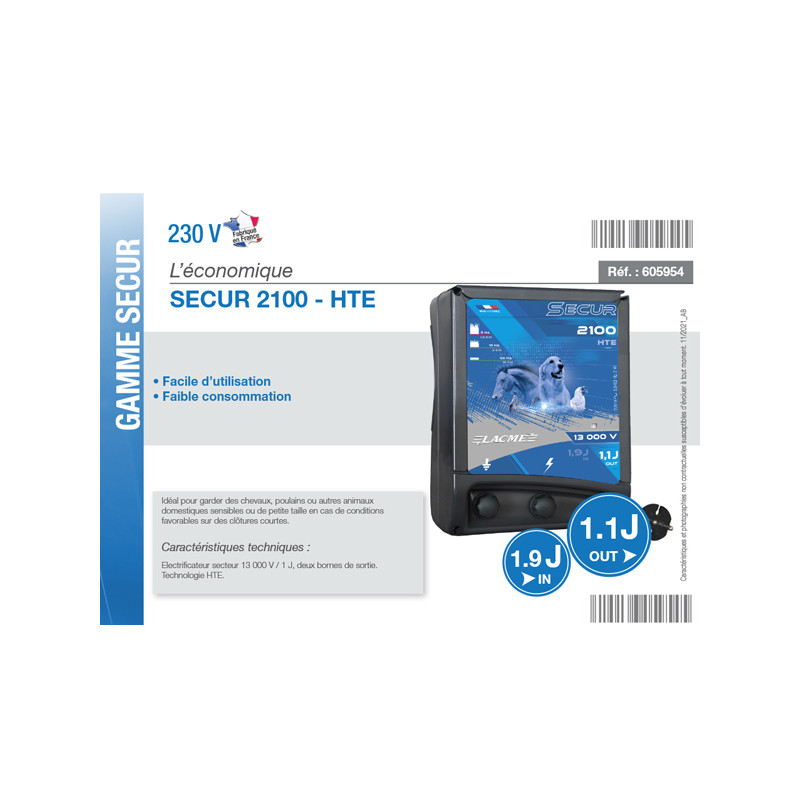 Electrificateur Secur 2100 HTE Lacmé
