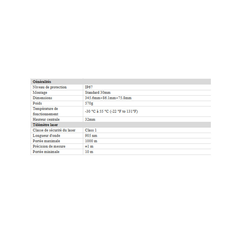 Lunette thermique télémètre laser Neos NH35L HikMicro