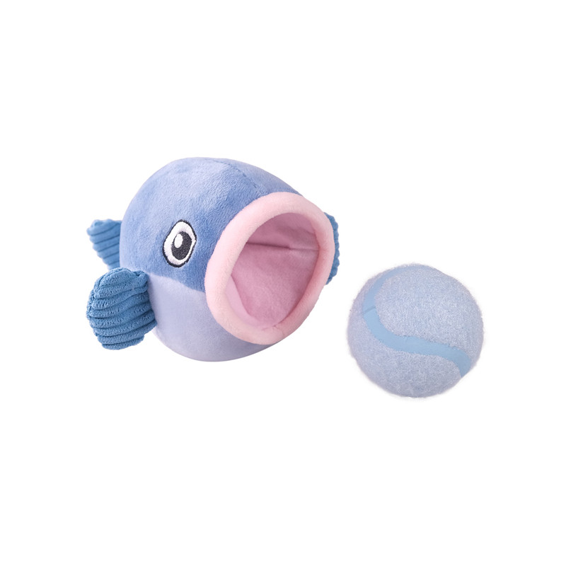 Jouet avec balle Baleine Fetcher 20cm Vadigran