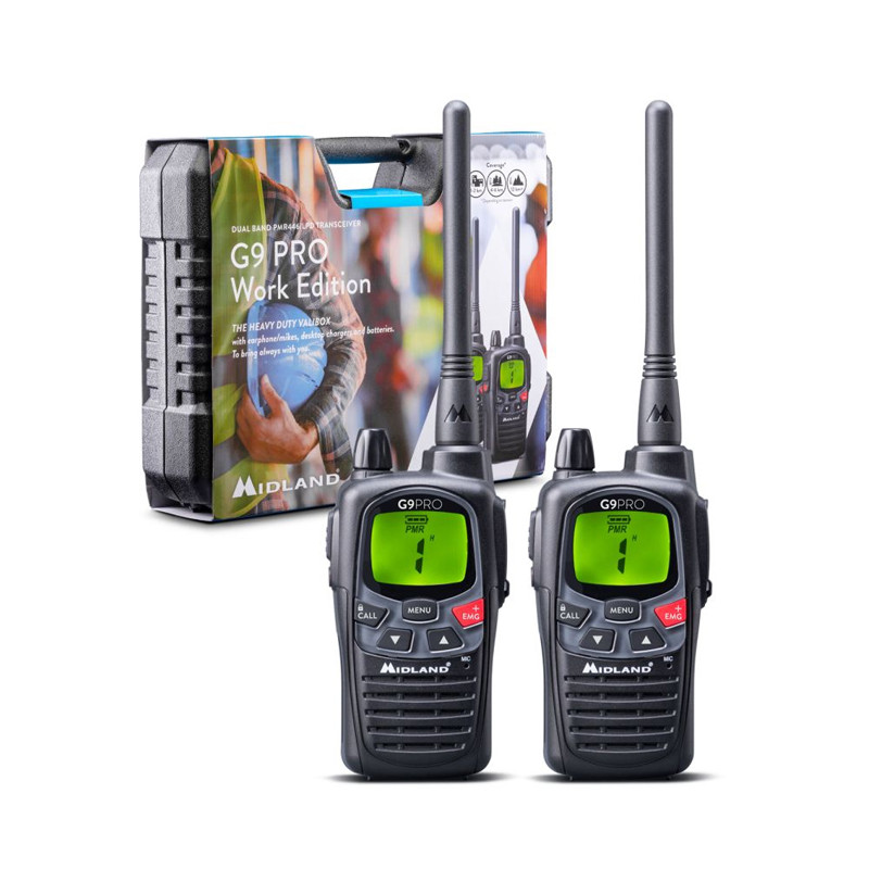 Lot de 2 talkies-walkies G9 Pro Work Edition Midland