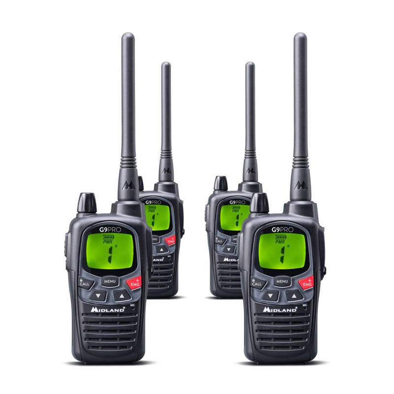 Lot de 4 talkies-walkies G9 Pro Work Edition Midland