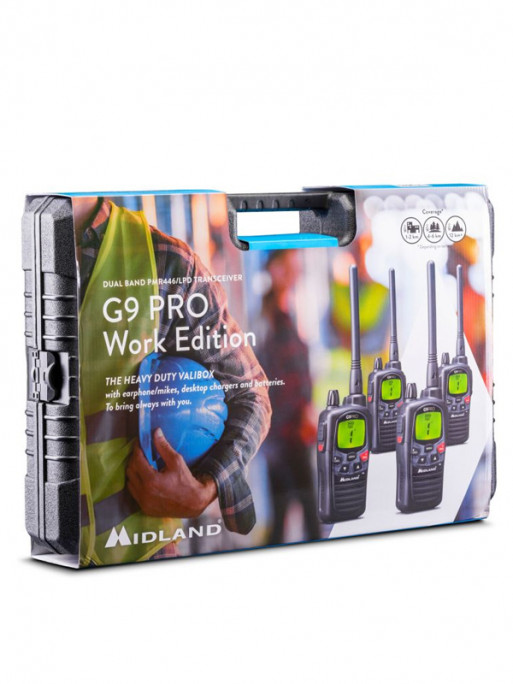 Lot de 4 talkies-walkies G9 Pro Work Edition Midland