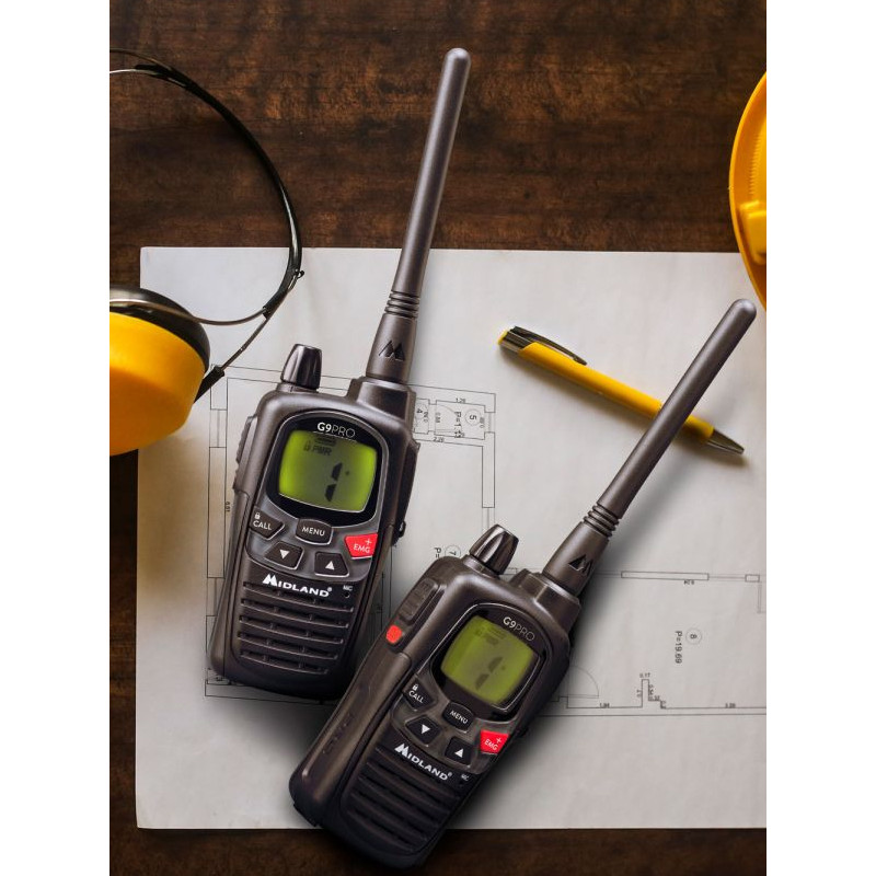 Lot de 4 talkies-walkies G9 Pro Work Edition Midland