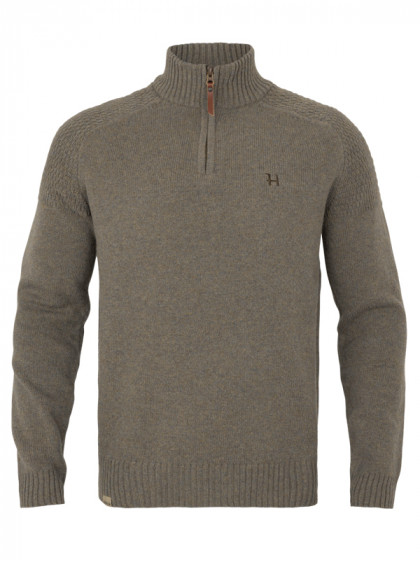 Pull Vincent Merino demi-zippé Härkila