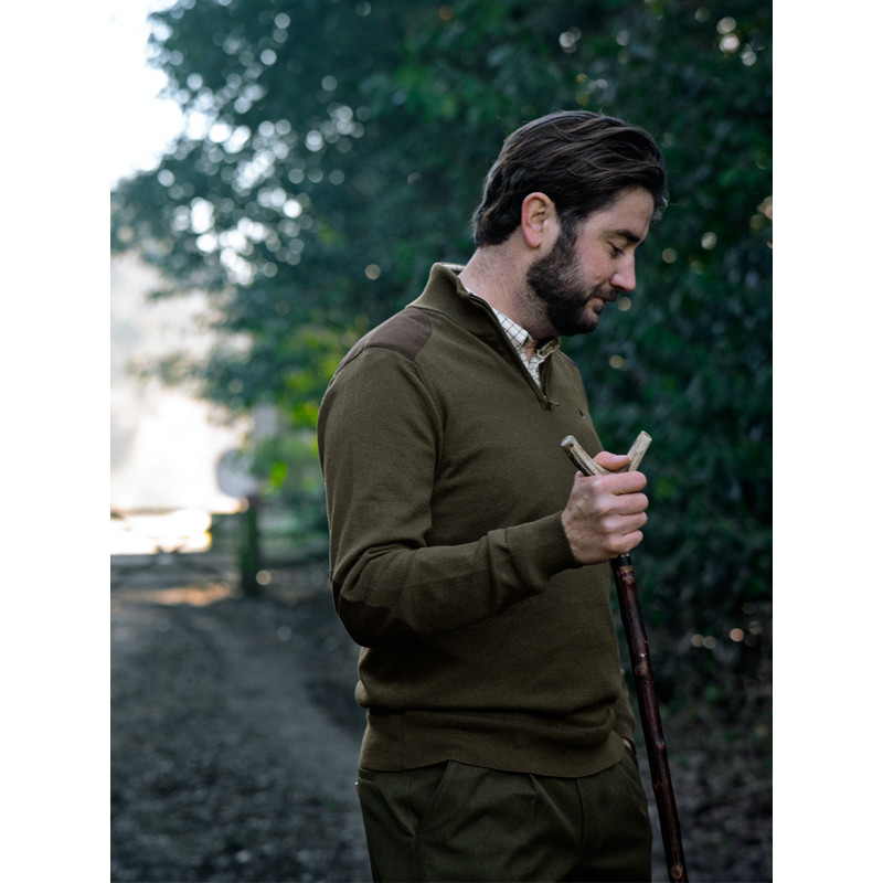 Pull demi zip Pine Seeland