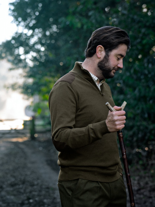 Pull demi zip Pine Seeland