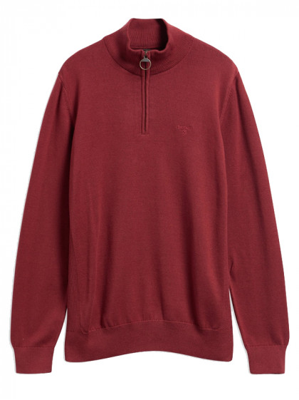 Pull col zippé Pima Barbour
