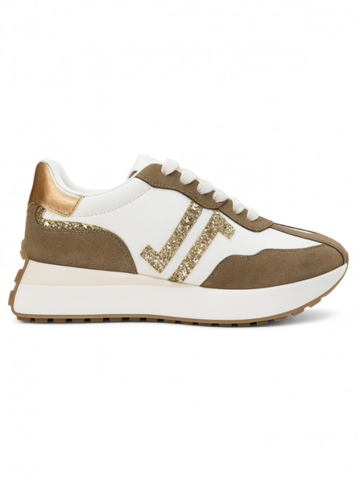 Baskets CL101 Taupe Glitter FW26 femme CL11 Sneakers