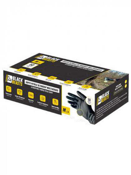 Gants multi-usages Nitrile Ultragrip x50 Black Beasts