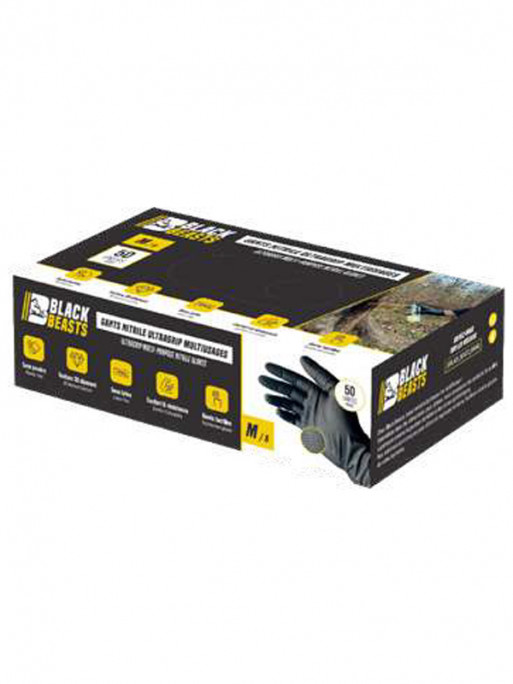 Gants multi-usages Nitrile Ultragrip x50 Black Beasts