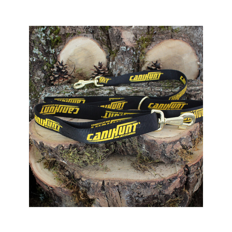 Laisse plate Hunter 3x0.3x180cm 2 mousquetons CaniHunt