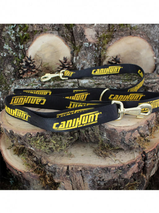 Laisse plate Hunter 3x0.3x180cm 2 mousquetons CaniHunt