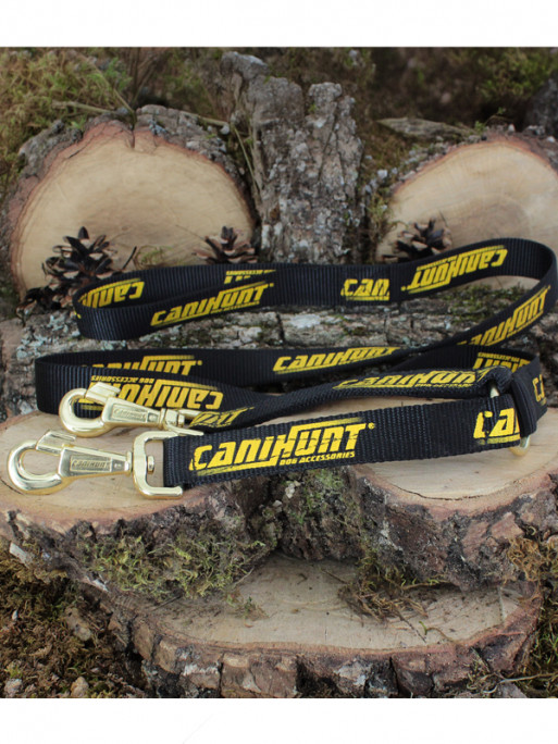 Laisse plate Hunter 3x0.3x150cm avec coupleur intégré CaniHunt