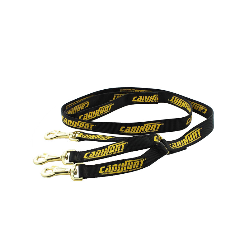 Laisse plate Hunter 3x0.3x150cm tripleur intégré CaniHunt