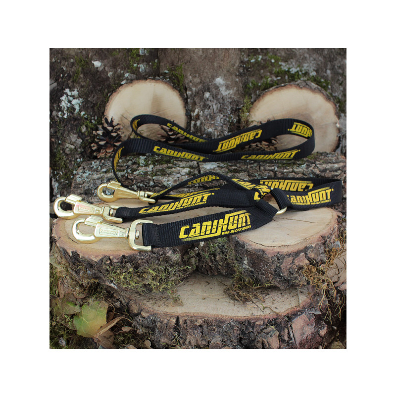 Laisse plate Hunter 3x0.3x150cm tripleur intégré CaniHunt