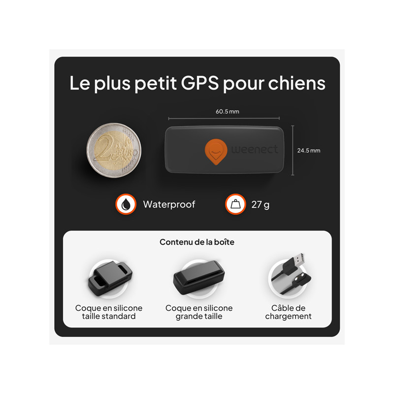 Traceur Mini GPS XS chien Weenect