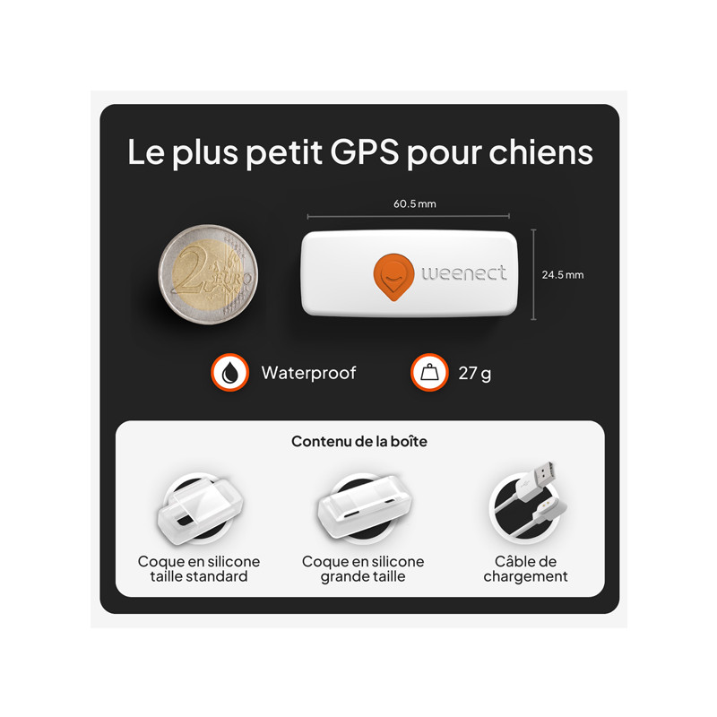 Traceur Mini GPS XS chien Weenect