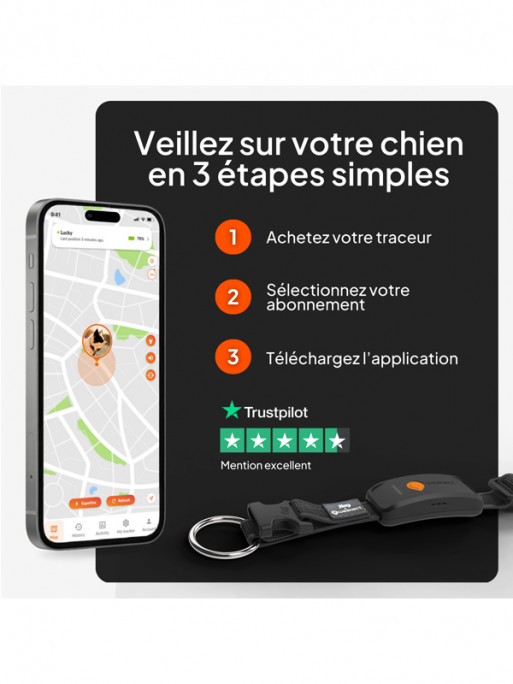 Collier avec traceur GPS XT chien Weenect