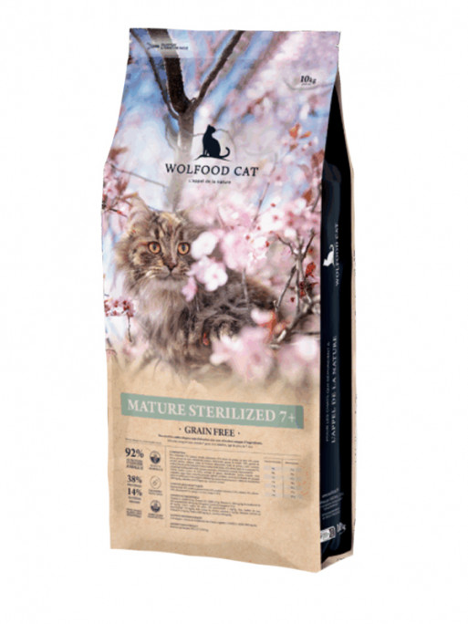 Croquettes Mature Sterilized 7+ chat 10kg Wolfood