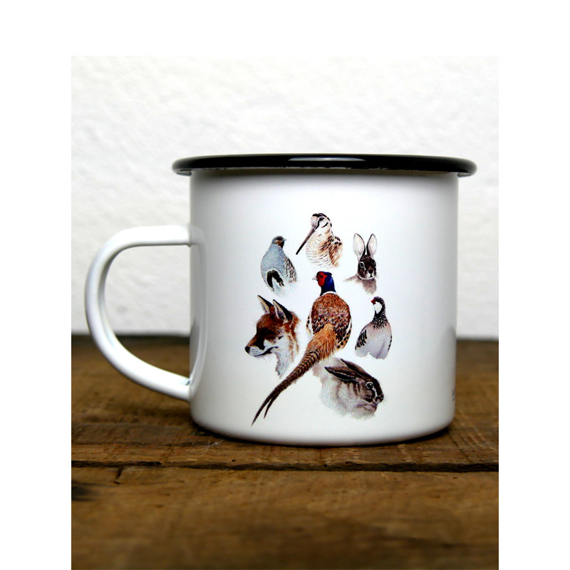 Mug métal émaillé Bois et Plaines by Walter Arlaud