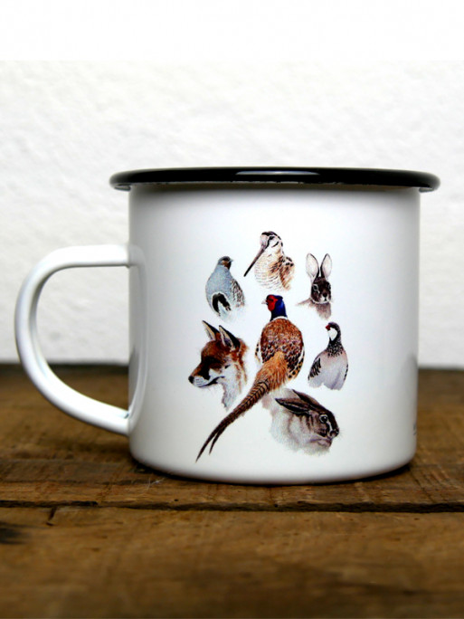 Mug métal émaillé Bois et Plaines by Walter Arlaud