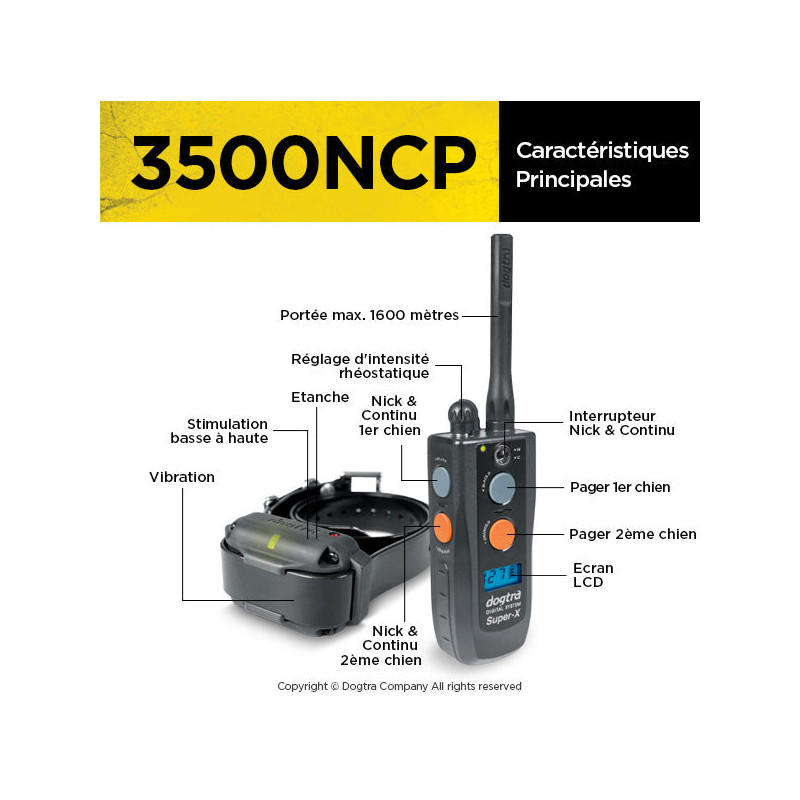 Pack de dressage  3500 NCP Dogtra